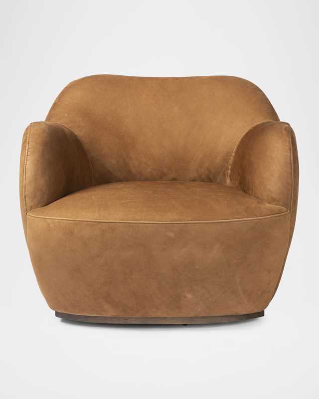 Julius Leather Swivel Chair